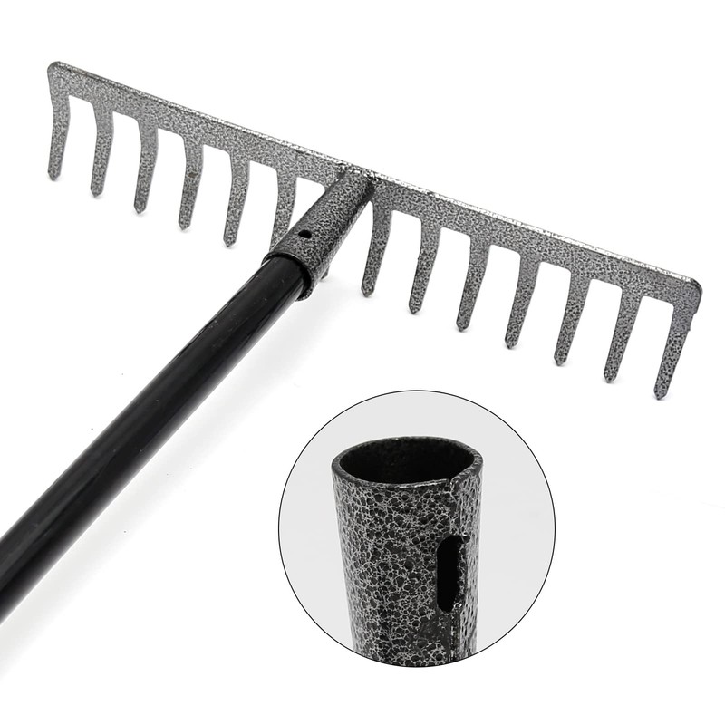 14-Tine Rakes for Lawns Heavy Duty Metal Replacement Rake Head