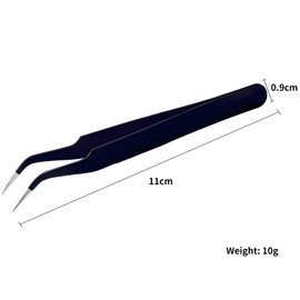 Precision Tweezer, Non-Magnetic Curved Tweezer, Stainless Steel Eagle Beak Tweezers for Craft, Electronics, Soldering, Experimental Work, Seashell Display, Jewelry-Making