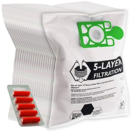 SPARES2GO Tuch Staubsaugerbeutel für Hoover, Numatic Staubsauger Henry, Hetty (20 x 5, Auto)