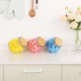 KKC Glass Candy Jar, Airtight Cookie Jars with Lids,Set of 3 Candy Container Jars for Kitchen Counter with Lids,68oz