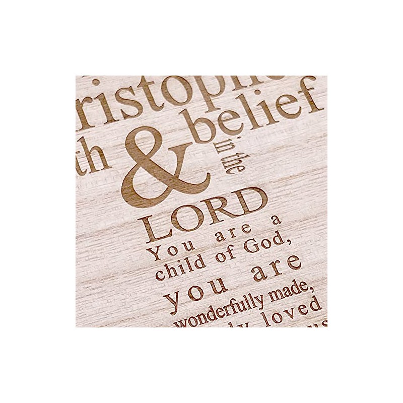 ukgiftstoreonline Baptism Keepsake Wooden Memory Box Gift