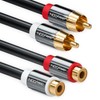 deleyCON PREMIUM 0.5m HQ Stereo Audio RCA Extension Lead -