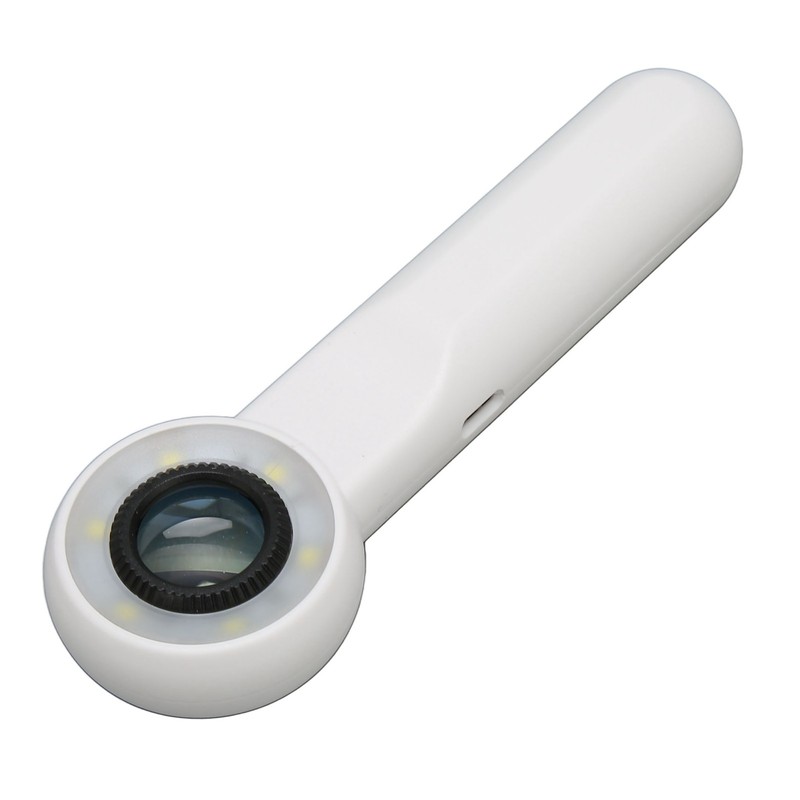 30X Handheld Magnifier 3 Levels Brightness Adjustment Touch Control LED