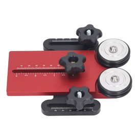 Eacam Thin Tablesaw Jig, Adjustable T Fixture for Woodworking, Aluminum Alloy Guide with Clear Scale, Stable Inward and Outward Adjustment, Easy Sliding Tenon Design, 30mm T