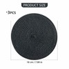 FitLit Round Woven Plcemts Placemats 18cm Dining Table Mats (Black)