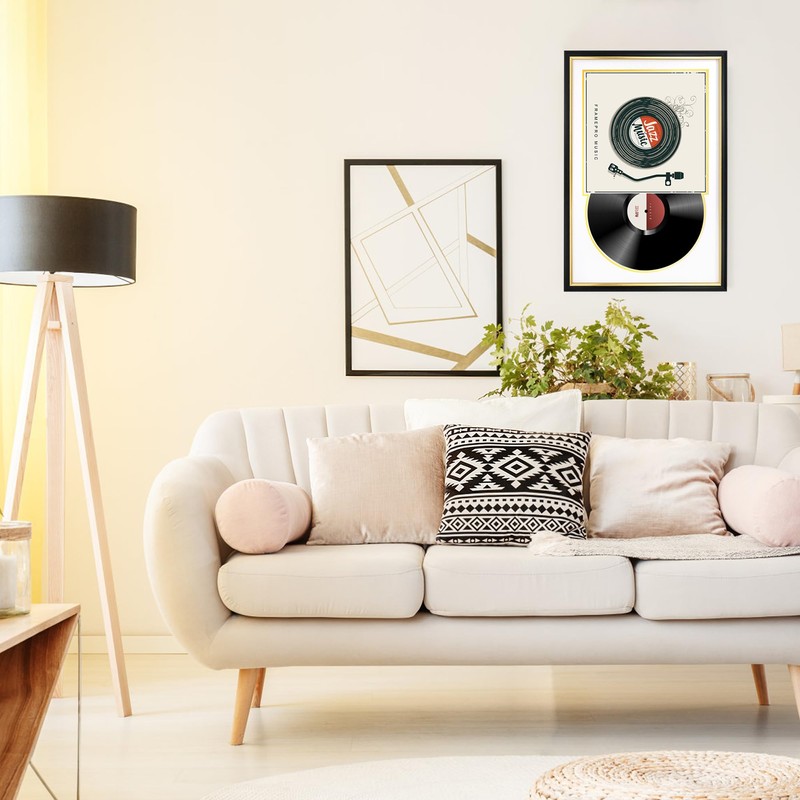 FramePro Record Frame with 2 Double Sided Mats (White over