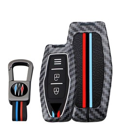 KUNIO Fit for Mitsubishi Fluorescent Key Fob Cover Case Protector Fit for Outlander 2025 Pajero Sport 2023 L200 Delica Mini eK Colt 2024 Key Holder Accessories 2 Button Red Blue