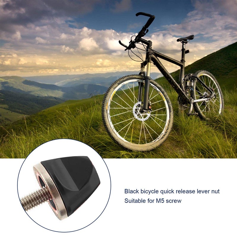 1x M5 Bicycle Quick Release Lever Nut Cap Aluminum Alloy