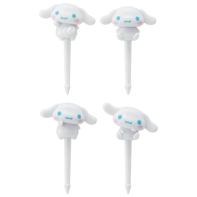Skater LKP5D Lunch Picks 3D Cinnamorol, Sanrio, Pack of 4