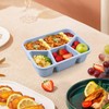 QUTHZZHY Pack of 4 Snack Boxes with Compartments, Lunch Box