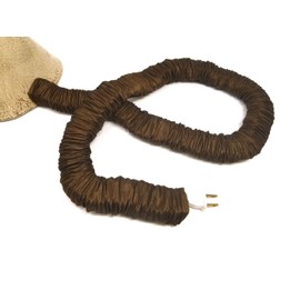 Dk Brown COVEREase Cord Cover 9 ft Faux Silk Fabric Lamp Cord Cover - Cable Sleeve, Wire Cover, Cord Hider for Cable Management for Electrical Lighting Fixtures (Dk Chocolate 1 Pack)