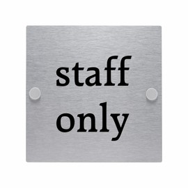 ViroDisplay® Standoff Aluminium Sign – 150 x 150mm – Premium Brushed Aluminium – Satin Silver Standoff Fixings – Customisable Text