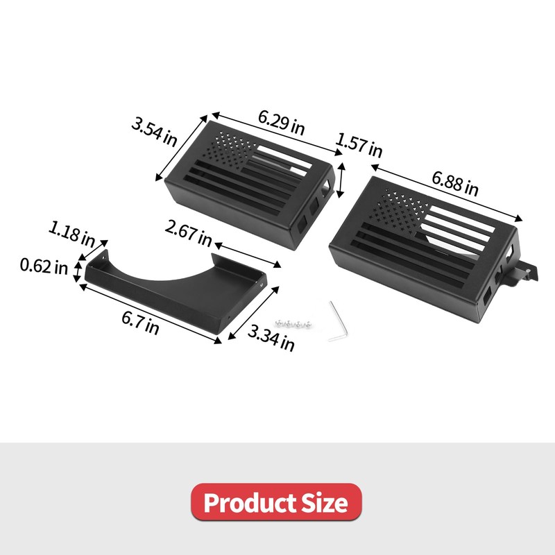 Jimen Metal Gear Tray for JK, Upgrade 3PCS Center Console