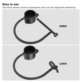 H3JANG Adjustable Zip Tie J1772 EV Charger Plug Cover - Dustproof Protective Cap for J1772 Connector, Durable Replacement Dust Cover