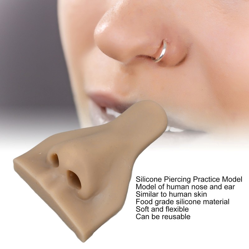 Silicone Piercing Practice Model Simulation Soft Flexible Nose Ears Model