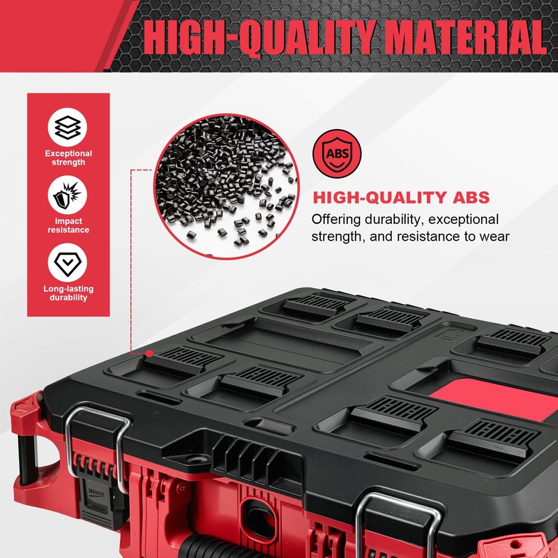 8 Pack Mounting Feet Compatible with Milwaukee Packout System-Mounting Brackets