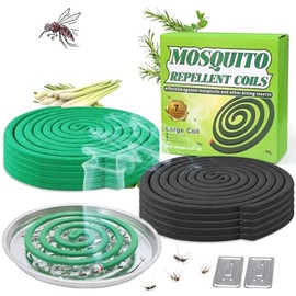 20 Pack Mosquito Repellent Coils Sticks, Natural Citronella Mosquito Coils Outdoor Indoor - 7 Hour Long Lasting Bug Repellent for Yard, Camping - Plant Based Insect Repellent