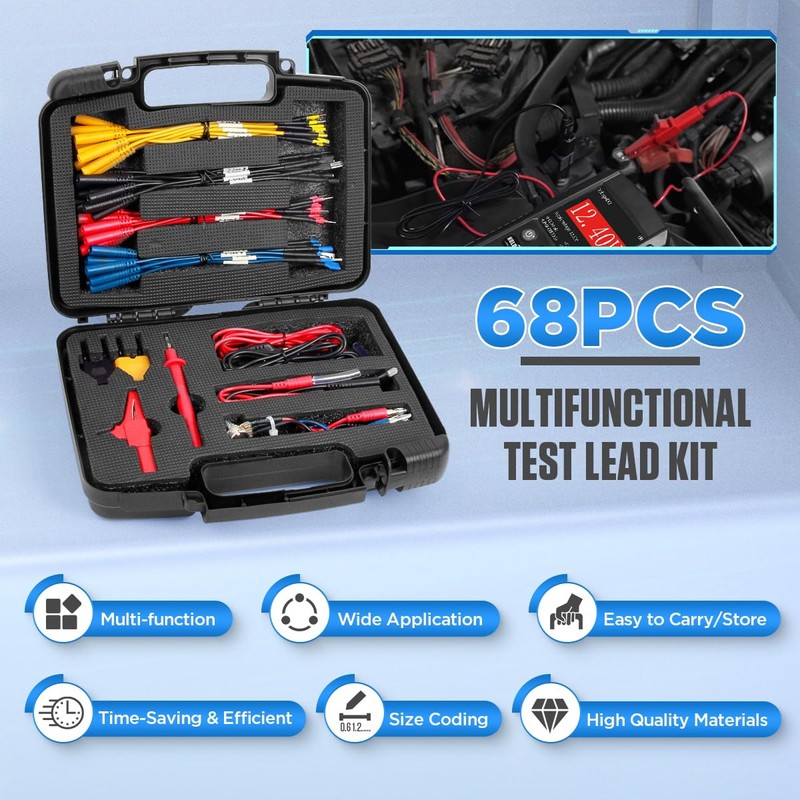 Multimeter Test Lead Kit Automotive 68PCS Back Probe Kit Multi