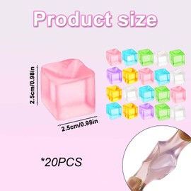 20Pcs Squishy Cube, Ice Cube Squishy, Squishy Fidget Toys Stress Relief Sensory Toys Set for Kids & Adults, Slow-Rise Squishy Cubes for Focus Classroom Office Home(Random color)