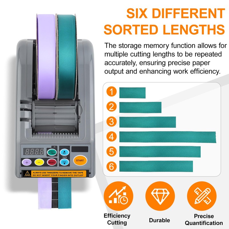 Ribbon Cutting Machine, 999mm Automatic Tape Dispenser, Dual Modes for