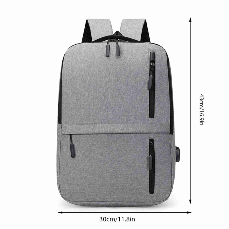 Men's Business Bag Set USB High Capacity Laptop Backpack Double