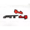 Auto Front Grill Matte Black Red AT4 OVERLAY Emblem 2023+