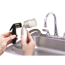Jokari Fruit and Vegetable Cleaning Brush Snap-On Sink Sprayer Attachment