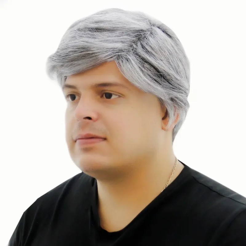 Peluca De Politico Amlo Andres Manuel Presidente Gris Hombre