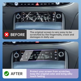 LUWU 2026 GV70 Screen Protector Compatible with 2026 Genesis GV70 Accessories 2026 Genesis GV70 2.5T/3.5T Sport Screen Protector 2026 Genesis GV70 Nano Climate Touchscreen 2PCS