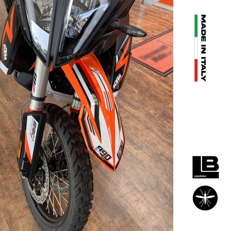 labelbike - Motorcycle Fender Protection 3D Sticker compatible with KTM