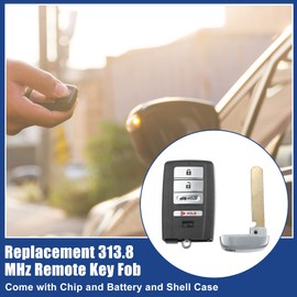 ACROPIX 313.8 MHz Key Fob Keyless Entry Remote Fit for Acura TLX Driver 1 memory 2015-2017 for Acura ILX Driver 1 memory 2016-2018 KR5V1X - Pack of 1 Black