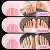 Kiiwah 130 Pcs Toes Nail Forms for Polygel, Reusable Square