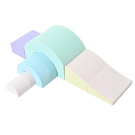 Virubi 5 Piece Soft Foam Climbing Blocks for Toddlers 1+, Rainbow Indoor Play Equipment, Easy to Clean Climb & Crawl Activity Playset, Promotes Motor Skills, Fun Learning