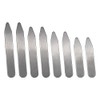 GSHLLO 8 Pcs 4 Sizes Metallic Collar Stays Metal Collar