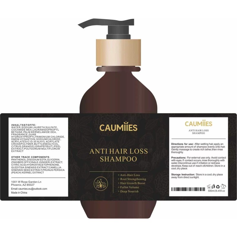 Caumies Herbal Anti-Hair Loss Shampoo for Thinning Hair | Refreshing