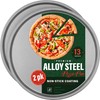 DecorRack 13 Inch Alloy Steel Pizza Pan, Non-Stick Coating, Serving