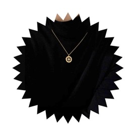 CimenexeBohemian Starburst Choker Necklace Gold Star Pendant Necklace Small Hollow Circle Collar Necklace Minimalist North Star Chain Necklace Jewelry for Women and Girls Gifts