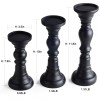 Home Decor Resin Pillar Candle Holders Set of 3 7.9",