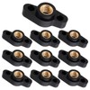 1/4-20 Wing Knobs, 10 Pcs 1/4" Black Wing Knobs with