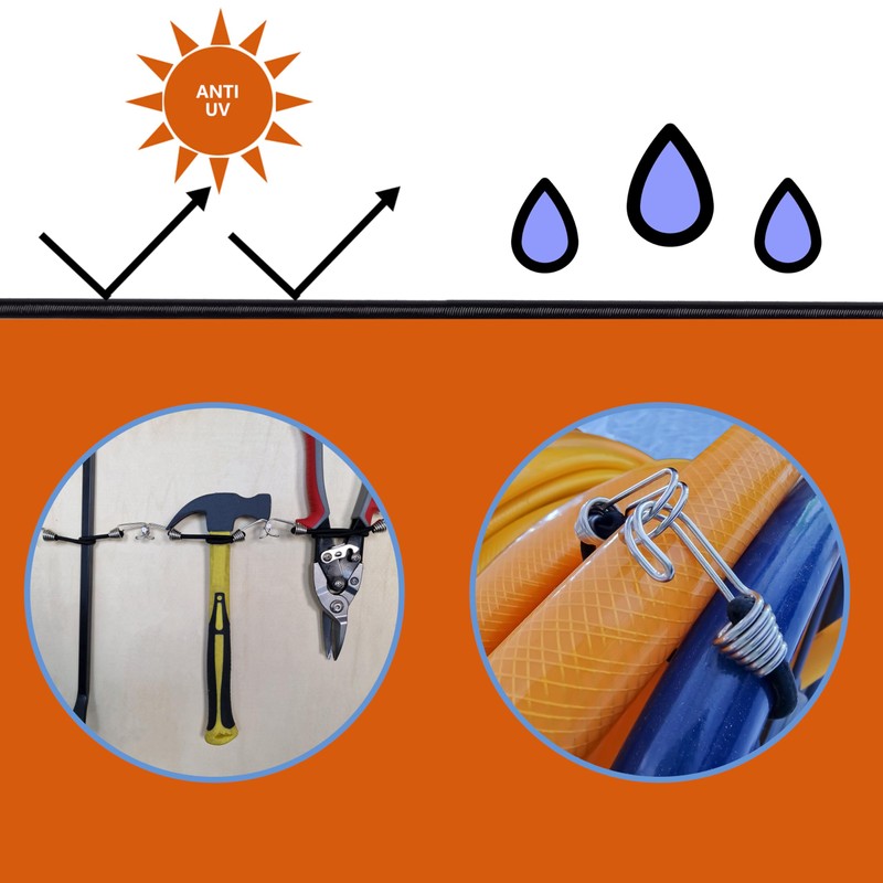 YELIER Mini Bungee Cords with Hooks. Versatile Outdoor Bungee Cord