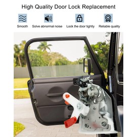 AUGREX Front Left Driver Side Door Lock Latch Actuator Assembly Fit for Jeep Wrangler TJ SE Sport 2.5L Sahara X Sport 4.0L 1997 1998 1999 2000 2001 2002, Replace 55075991AE 055075991