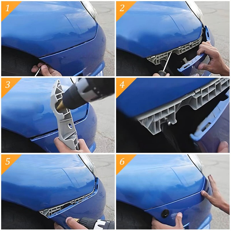 4PCS Universal Vehicle Hood Pins, Quick Release License Plate Lock