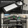 Auromie Corner Desk with Charging Station & LED Light, Triangle