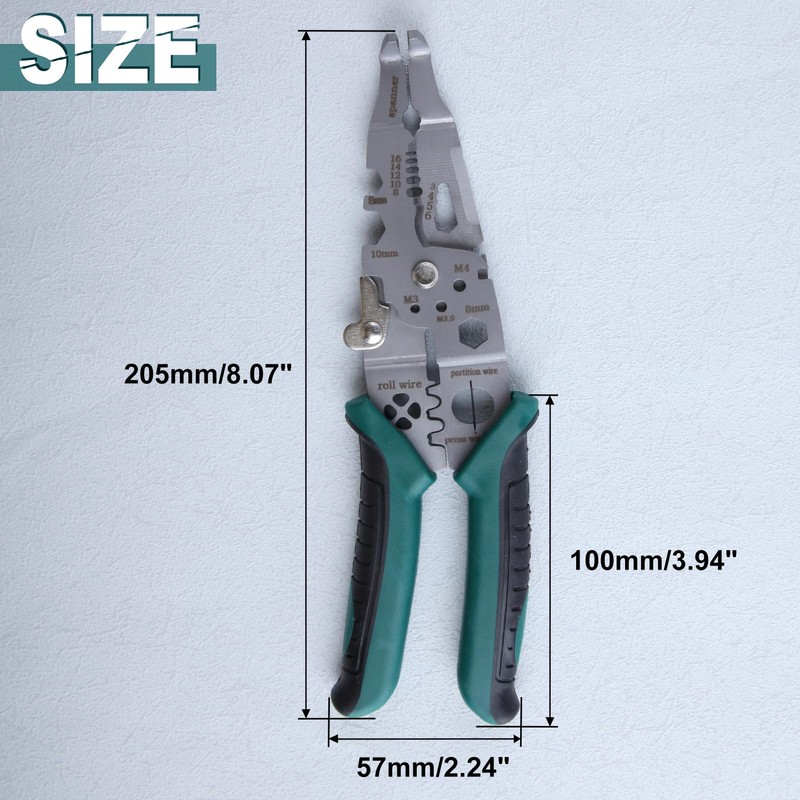 GOLD DEER 10-IN-1 Multifunctional Wire Stripper, Wire Stripper Function, Crimping