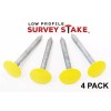 Low Profile Survey Stake - Hi-VIS YELLOW - 4 Pack