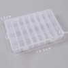 Sorting Box, Portable 24 Grid Clear Hard Plastic Adjustable Jewellery