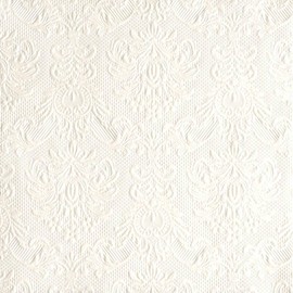 Ambiente Serviettes Lunch / Party 33 x 33 cm Elegance Pearl White Embossed
