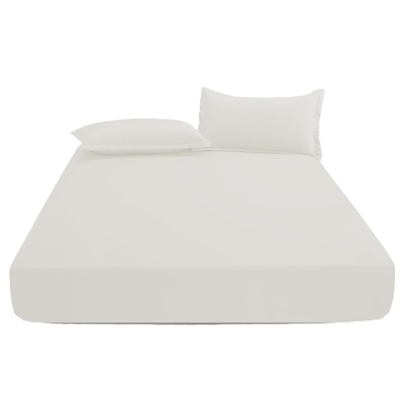 KHIM 100% Cotton 40CM/16inch Extra Deep Fitted Sheet Single, Double,
