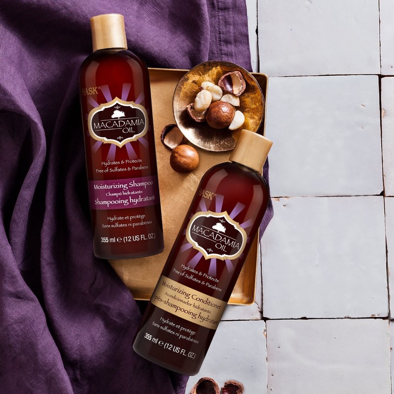 Hask Shampoo Macadamia Oil Moisturizing 12 Ounce (354ml) (6 Pack)