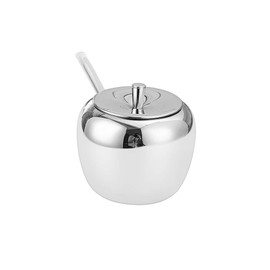 SUS304 Stainless Steel Spice Sugar Bowl with Lid and Spoon for Salt Sugar Coffee Tea Herbs